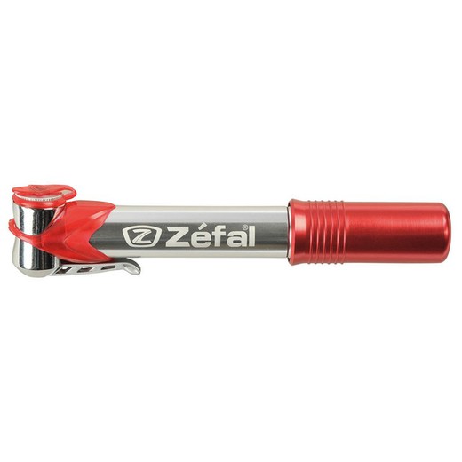 Mini inflador zefal air profil micro alumínio prata / vermelho