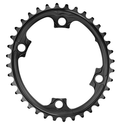 Plat absolute black carretera ovalat 1104 bcd 2x asymmetric shimano 90.006.800 black 36t