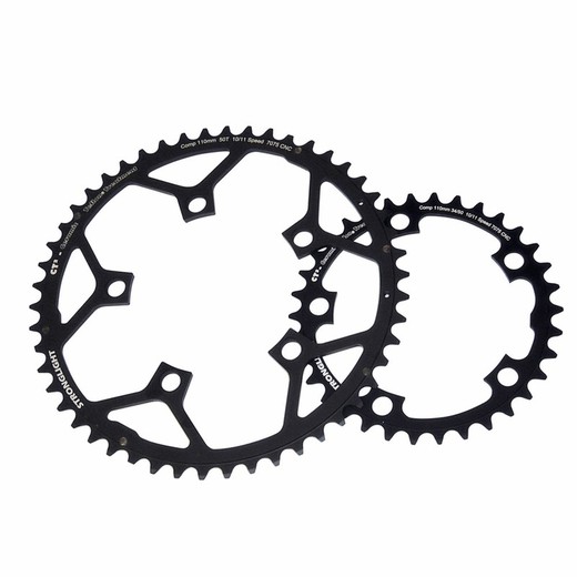 Assiette stronglight ct2 110 mm adaptable campagnolo 11v noir 36 dents