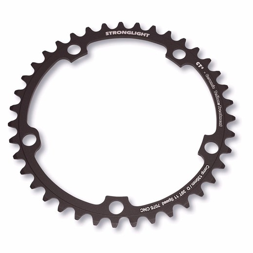 Piastra stronglight ct2 135 mm adattabile campagnolo 11s nera 39 denti