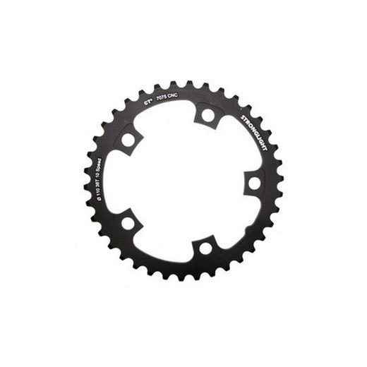 Piastra adattabile stronglight ct2 dura-ace / ultegra nera 130 mm 38 denti