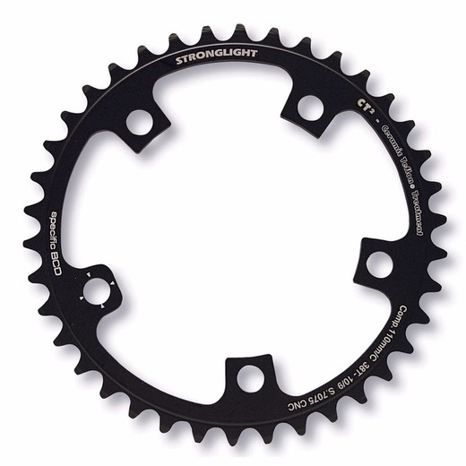 Stronglight ct2 piastra compatta adattabile campagnolo 9 / 10v nero 34 denti