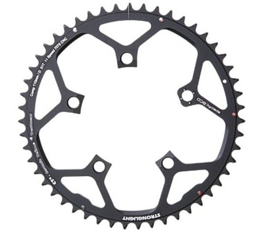 Stronglight ct2 compact plate adaptable campagnolo 9 / 10v black 48 teeth