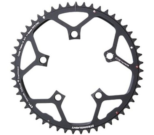 Assiette compacte stronglight ct2 adaptable campagnolo noir 53 dents