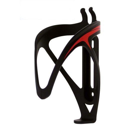 Resin bottle cage fly, black color, red graphics
