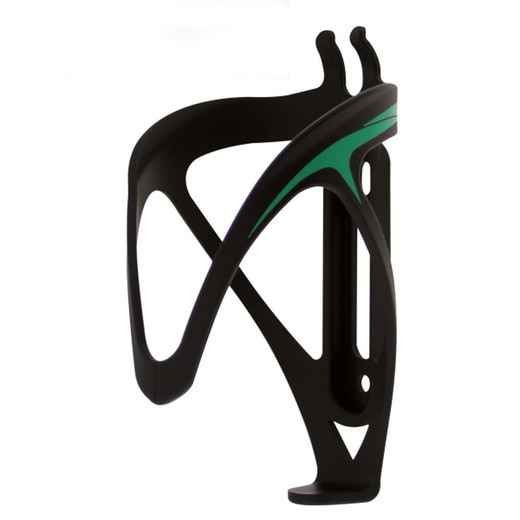 Resin bottle cage fly, black color, green graphics