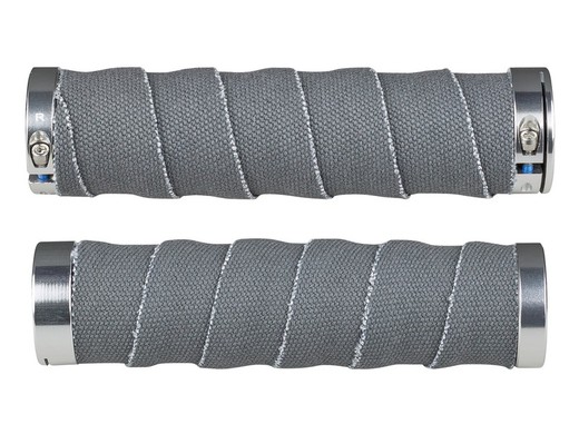 Trek retro textile wrap grips with gray lock