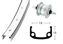 Rd 28x1 3 / 8di.dedh3n20plat., Rí.36 ab. Wheel c. Simple wall, silver, rad. Cin.