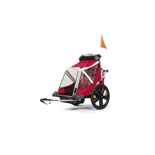 Bellelli kids two seat trailer with red brake
