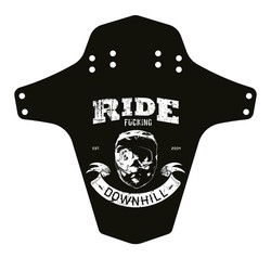 Reverse mudfender - ride fucking downhill (black/white)