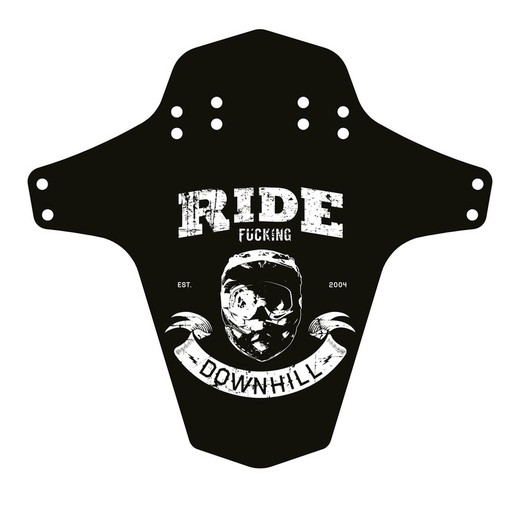 Reverse mudfender - ride fucking downhill (black / white)