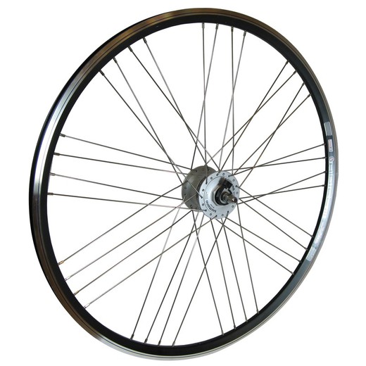 Trek 2n35 / air3 front wheel 4x9 pattern v-brake black / silver