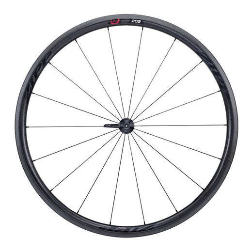 Roda davant zipp 202 firecrest carboni coberta pegatina negra