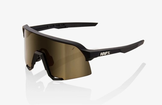Gafas 100% S3 Soft tact black Soft gold lens