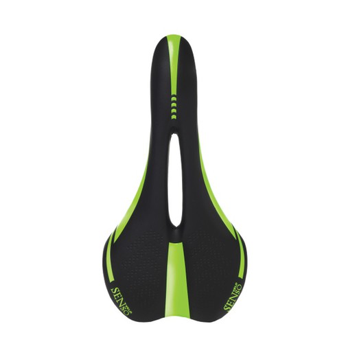 Velo saddle, senso line, model sport 3274, black/green fluo color