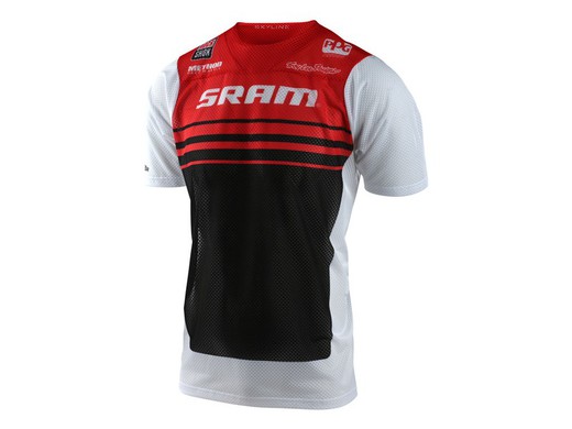 Skyline air ss jersey fórmula sram vermelho / branco 2x