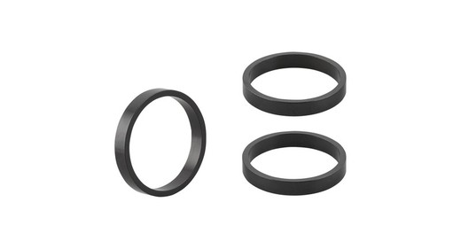 Spacer bontrager headset 1-1/8"" 5mm black alloy 3-pack