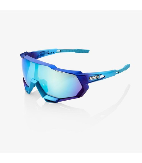 Speedtrap - matte metallic no fade - blue topaz multilayer mirror lens