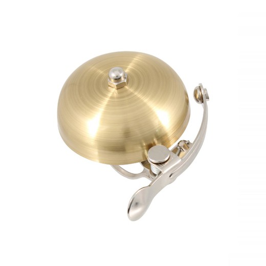 Brass bell 55mm, steel lever, golden color.