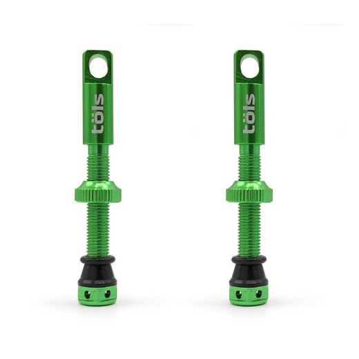 TÖLS TUBELESS ALUMINIUM PRESTA VALVES KIT 44 MM GREEN