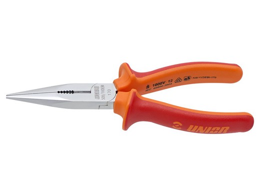 Tool unior long nose pliers w/side cutter/pipe grip striaght