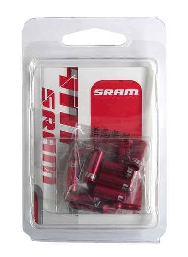 Tope funda sram (10x4 mm-6x5 mm-4xterminal cable)rojo