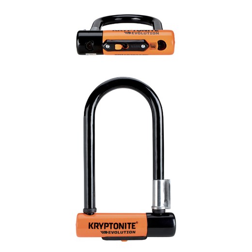 U-lock evolution mini-9 double pêne, diamètre 13 mm, mesure 8,3 cm x 24,1 cm, avec fixation flexframe, 3 clés incluses.