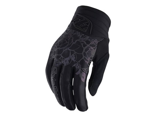 Wmn's luxe glove floral black s