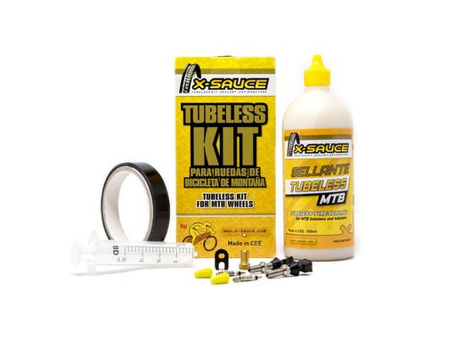 X-sauce kit tubeless mtb v. Fina - fita preta 23mm.
