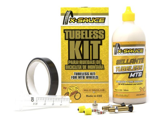 X-sauce kit tubeless mtb v. Fat - nastro nero 25mm: