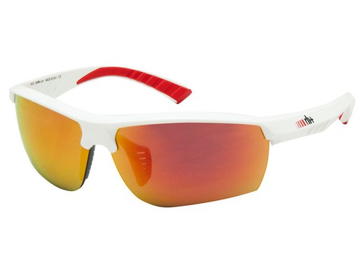 Zero gafas shiny white/red ml red + clear lens