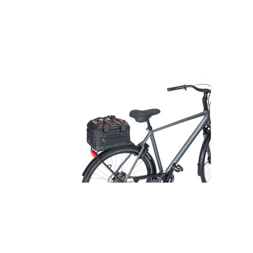 Alforja trasera BASIL "Miles Tarpaulin" MIK, 7L, negro naranja