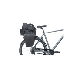 Alforja trasera BASIL "Miles Tarpaulin" XL Pro MIK, 9-36L, negra lemon