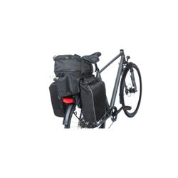 Alforja trasera BASIL "Miles Tarpaulin" XL Pro MIK, 9-36L, negra lemon