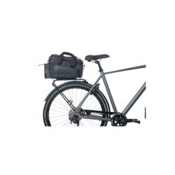 Alforja trasera BASIL "Miles Tarpaulin" XL Pro MIK, 9-36L, negra naranja