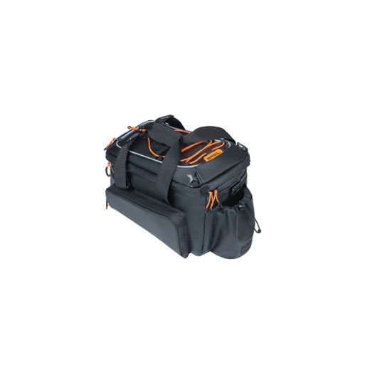 Alforja trasera BASIL "Miles Tarpaulin" XL Pro MIK, 9-36L, negra naranja