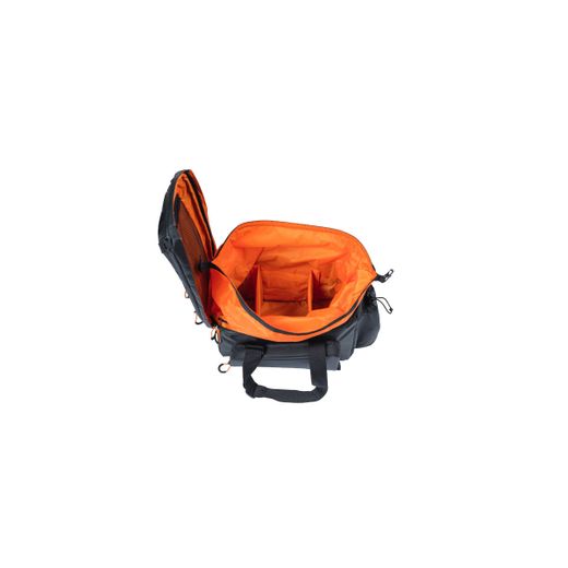 Alforja trasera BASIL "Miles Tarpaulin" XL Pro MIK, 9-36L, negra naranja