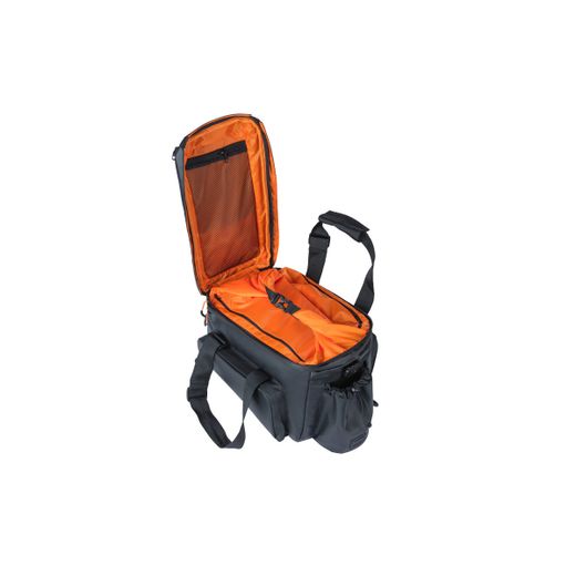 Alforja trasera BASIL "Miles Tarpaulin" XL Pro MIK, 9-36L, negra naranja