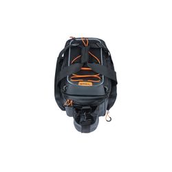 Alforja trasera BASIL "Miles Tarpaulin" XL Pro MIK, 9-36L, negra naranja