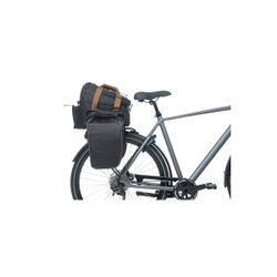 Alforja trasera BASIL "Miles Tarpaulin" XL Pro MIK, 9-36L, negra pizarra