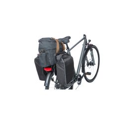 Alforja trasera BASIL "Miles Tarpaulin" XL Pro MIK, 9-36L, negra pizarra