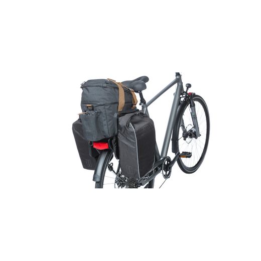 Alforja trasera BASIL "Miles Tarpaulin" XL Pro MIK, 9-36L, negra pizarra
