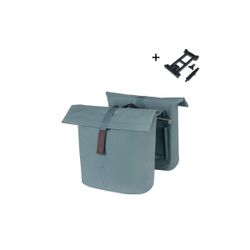 Sacoche double BASIL "City" MIK, 28-32L, graphite blue