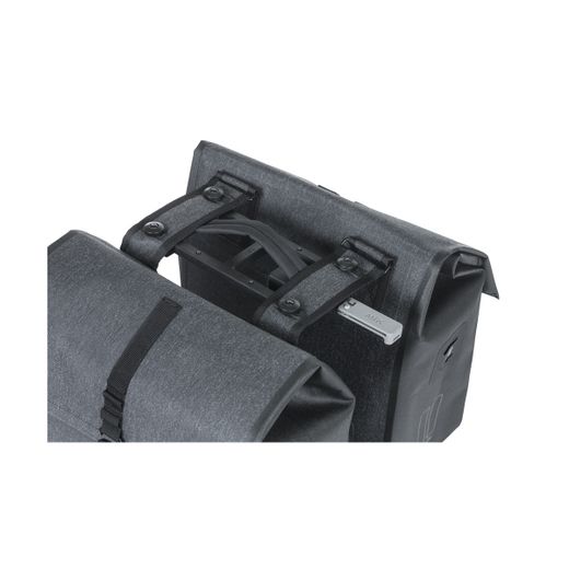 Sacoche double BASIL "City Shopper", MIK, 50L, charcoal