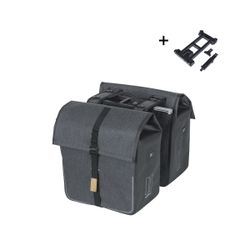 Sacoche double BASIL "City Shopper", MIK, 50L, charcoal