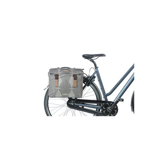 Sacoche double BASIL "Elegance" MIK, 40-49L, chateau taupe