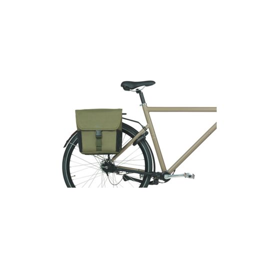 Sacoche double BASIL "Go", 32L, vert foncé