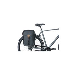Alforjas BASIL "Miles Tarpaulin" MIK, 34L, negra naranja