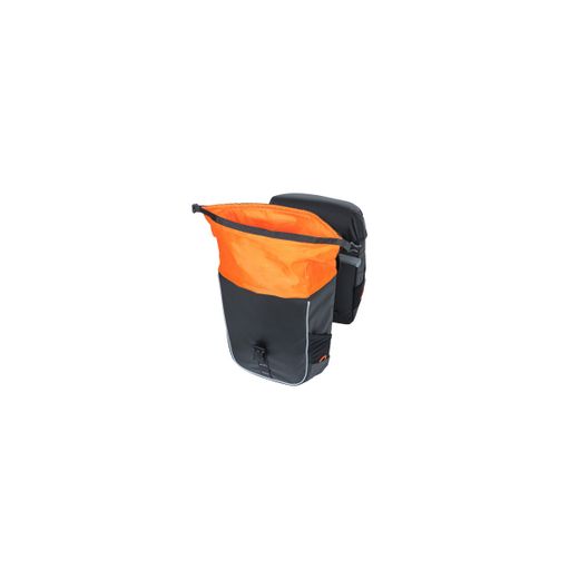 Alforjas BASIL "Miles Tarpaulin" MIK, 34L, negra naranja