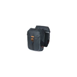 Alforjas BASIL "Miles Tarpaulin" MIK, 34L, negra naranja